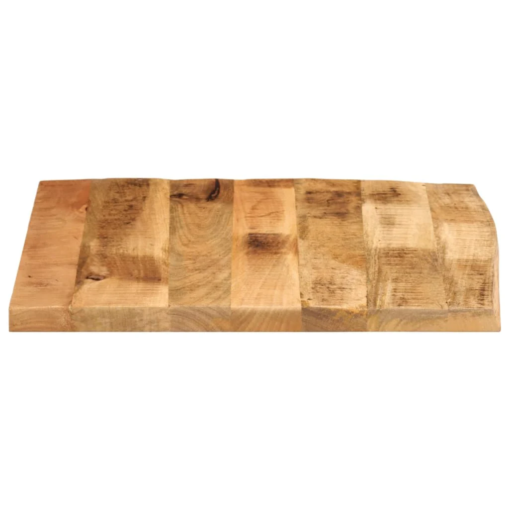 bordplade 60x60x2,5 cm naturlig kant massivt ru mangotræ - Image 4