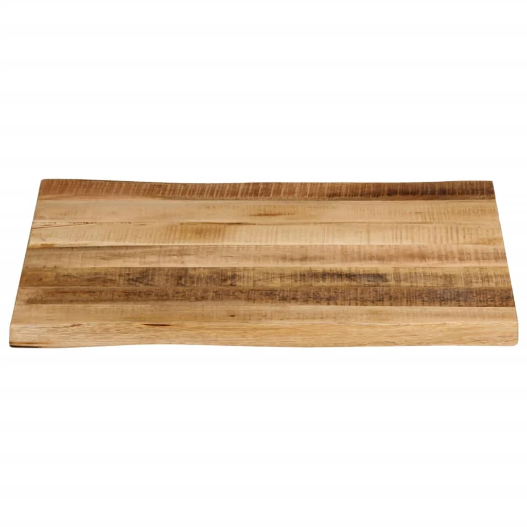 bordplade 60x60x2,5 cm naturlig kant massivt ru mangotræ - Image 3
