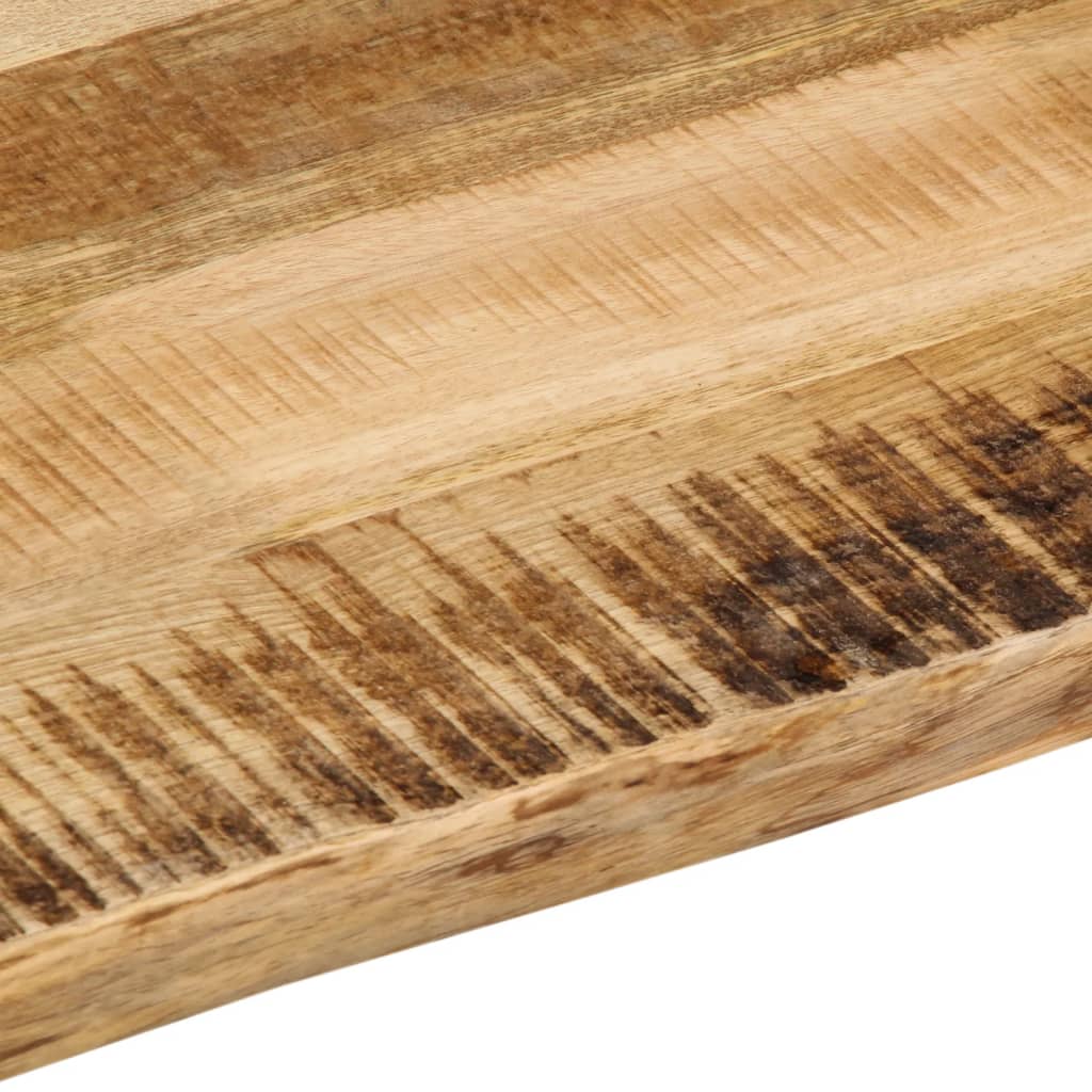 bordplade 60x60x3,8 cm naturlig kant massivt ru mangotræ - Image 7