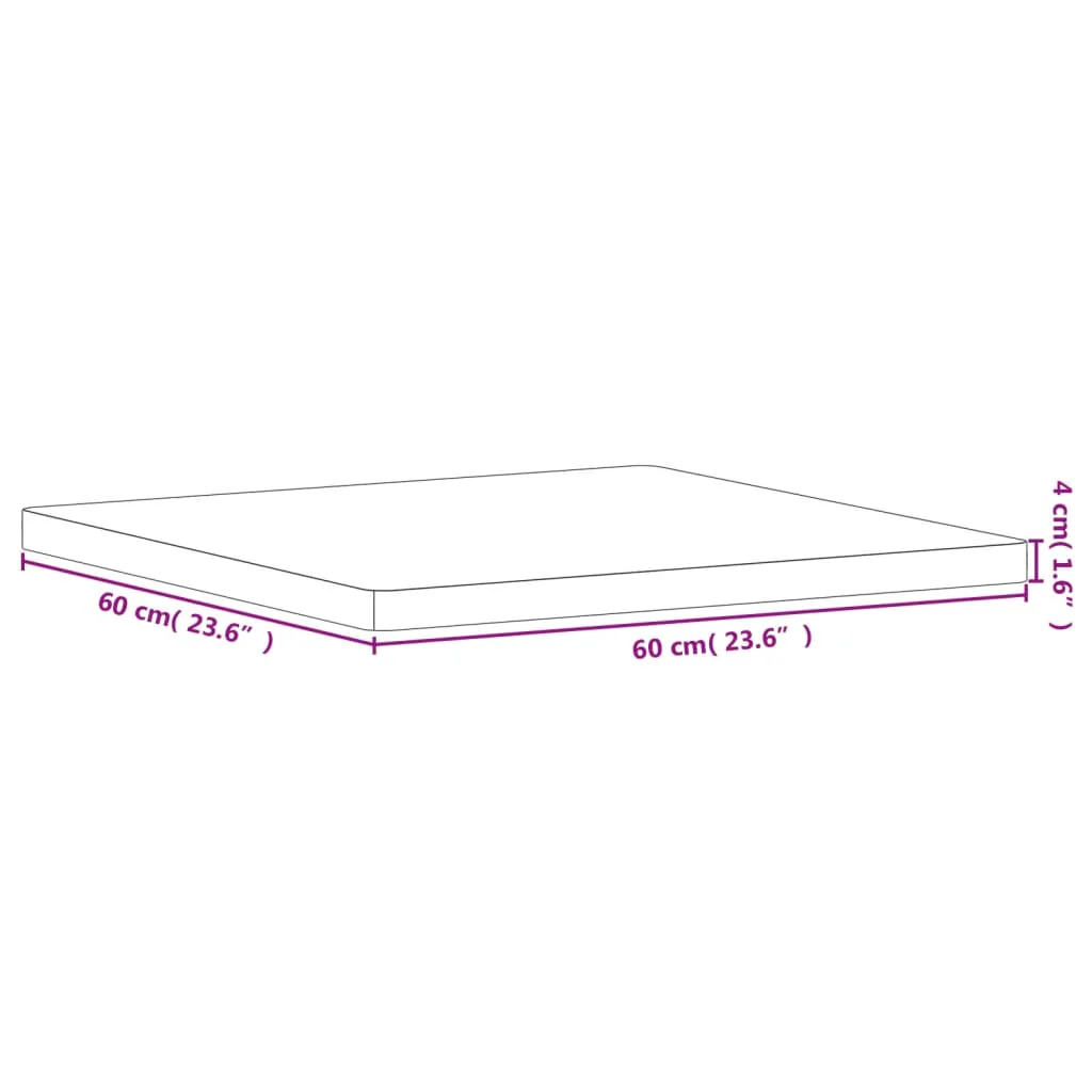 bordplade 60x60x4 cm firkantet massivt bøgetræ - Image 7