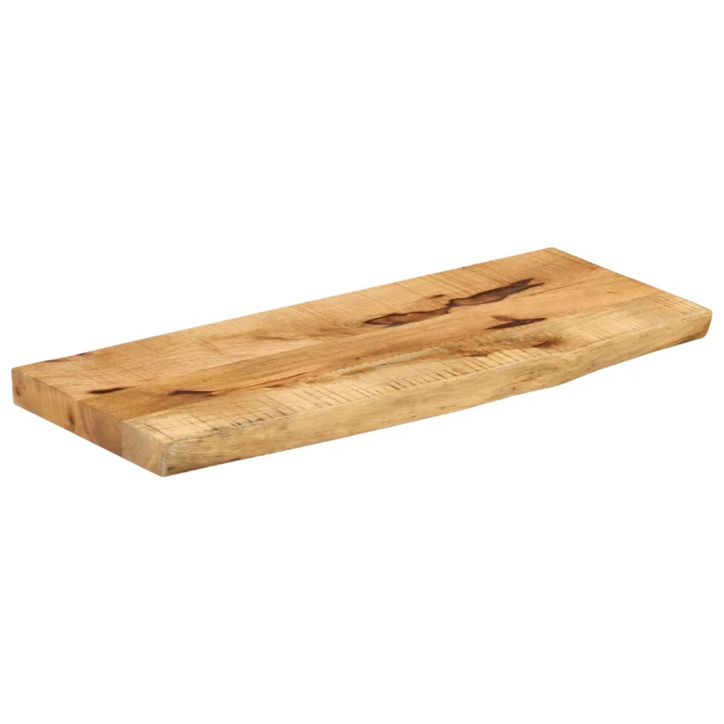 bordplade 70x40x2,5 cm naturlig kant massivt ru mangotræ - Image 2