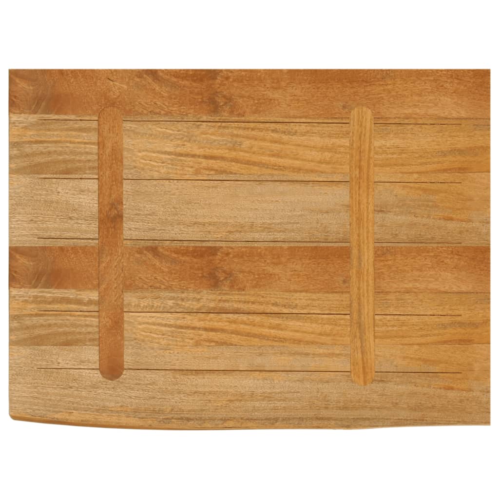 bordplade 70x60x2,5 cm naturlig kant massivt mangotræ - Image 5