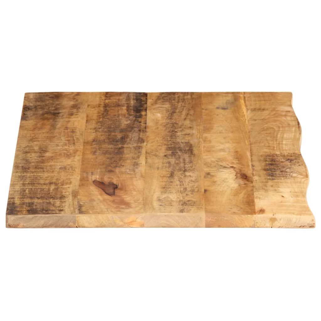 bordplade 70x60x2,5 cm naturlig kant massivt ru mangotræ - Image 4