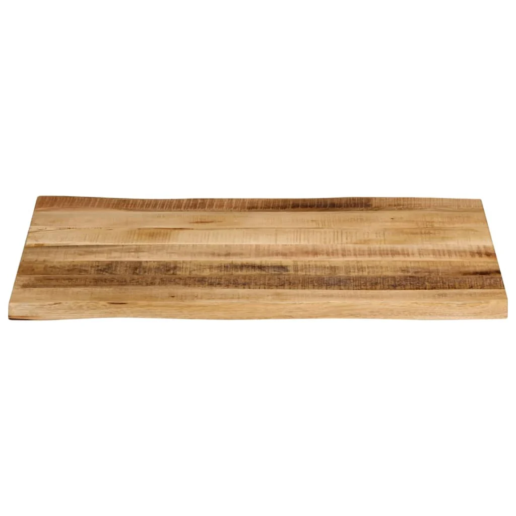 bordplade 70x60x2,5 cm naturlig kant massivt ru mangotræ - Image 3