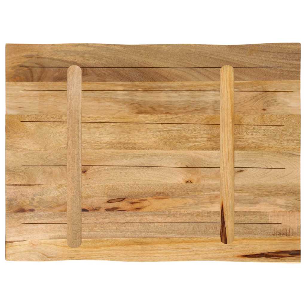 bordplade 70x60x3,8 cm naturlig kant massivt ru mangotræ - Image 5