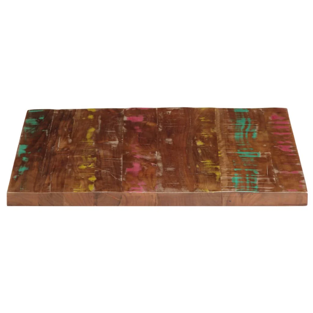 bordplade 70x70x1,5 cm firkantet massivt genbrugstræ - Image 4