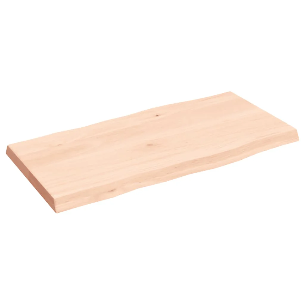 bordplade 80x40x(2-4)cm naturlig kant ubehandlet massivt træ - Image 4