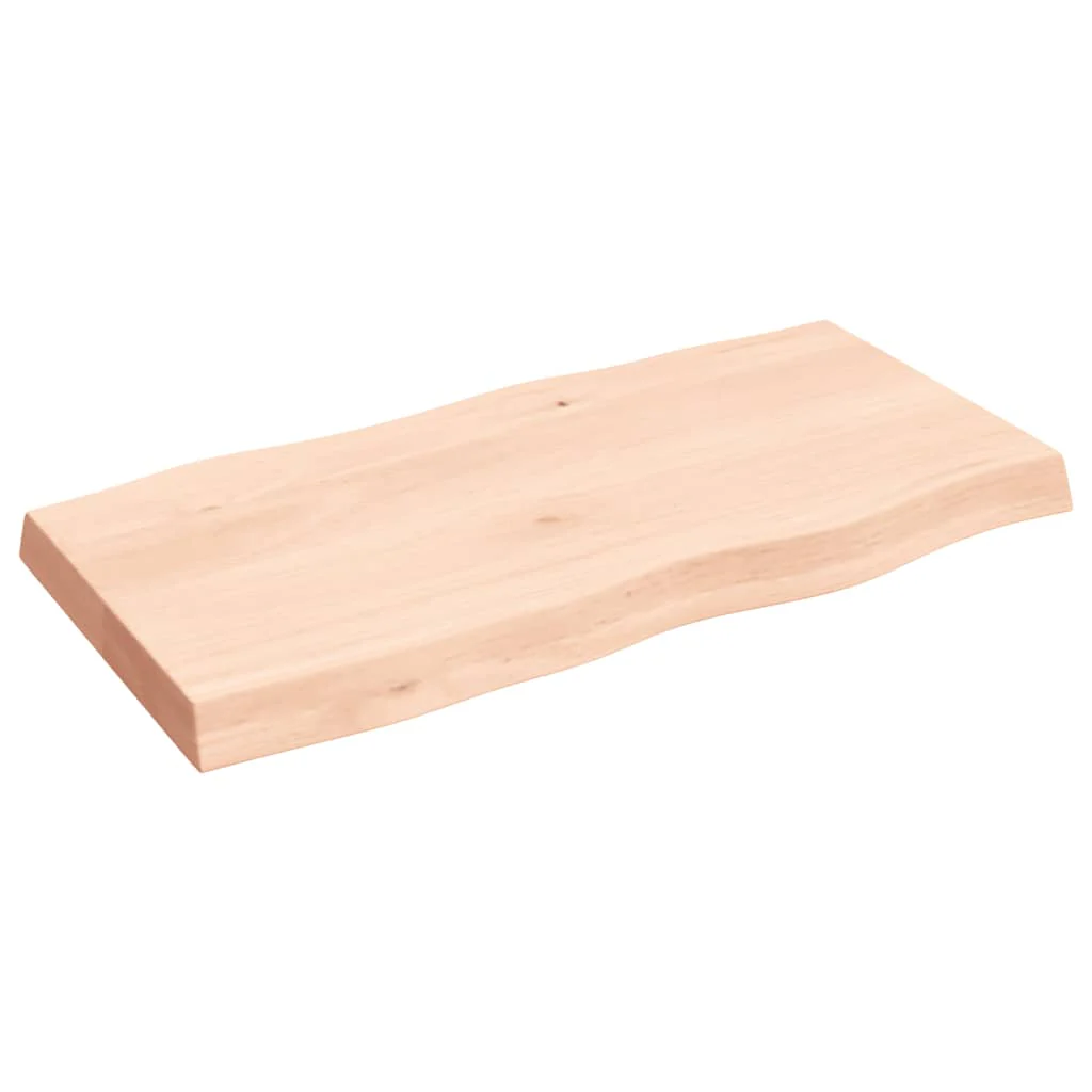 bordplade 80x40x(2-6)cm naturlig kant ubehandlet massivt træ - Image 4