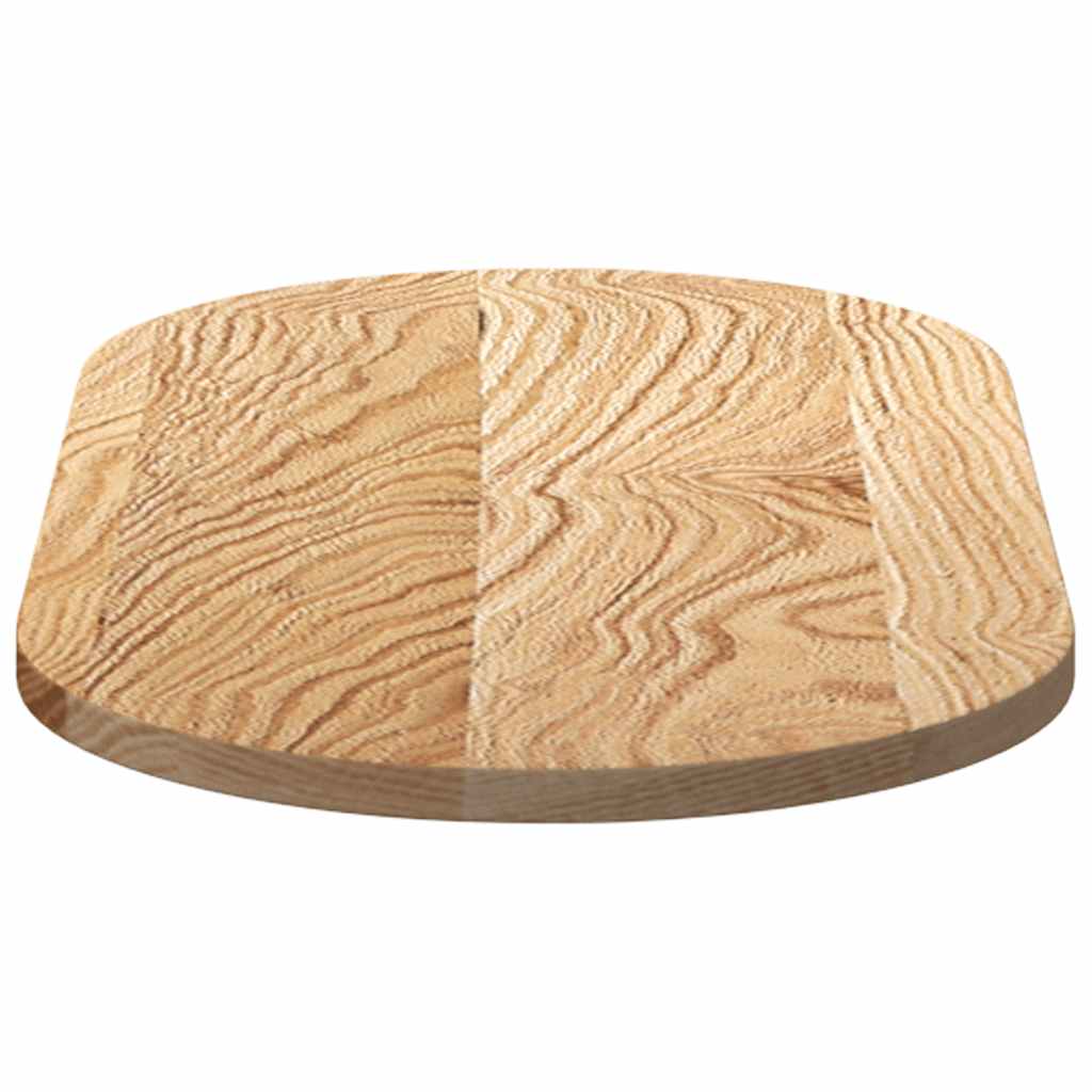 bordplade 80x40x2 cm massivt egetræ oval - Image 6