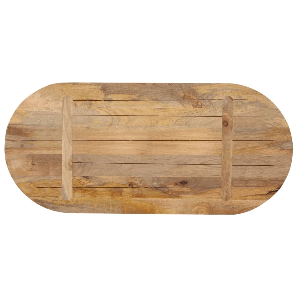 bordplade 80x40x3,8 cm oval massivt mangotræ - Image 5