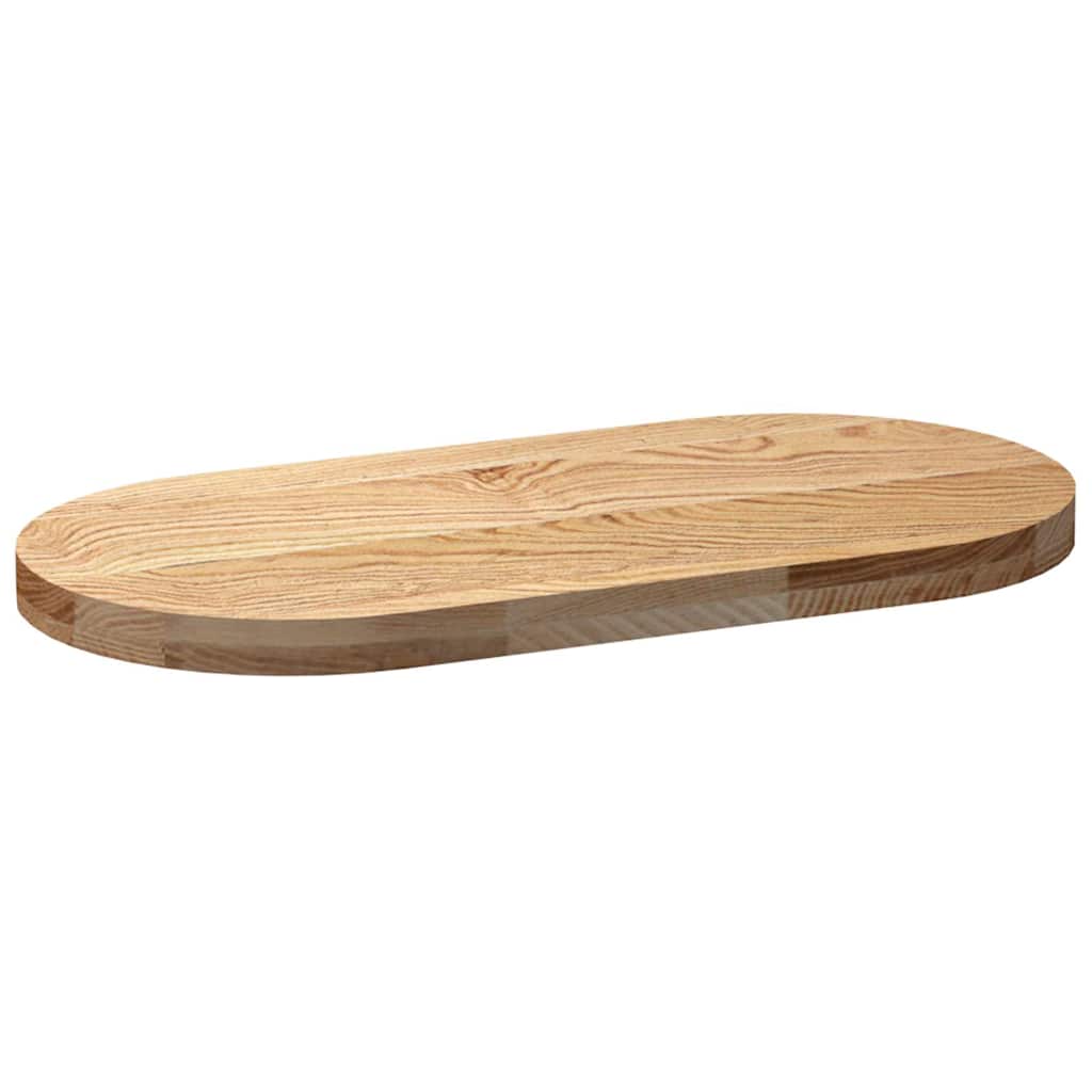 bordplade 80x40x4 cm massivt egetræ oval - Image 4