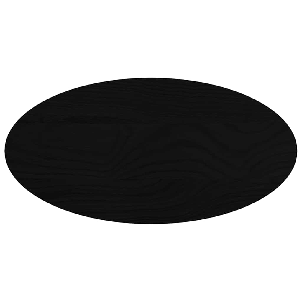 bordplade 80x40x4 cm massivt egetræ oval mørkebrun - Image 2