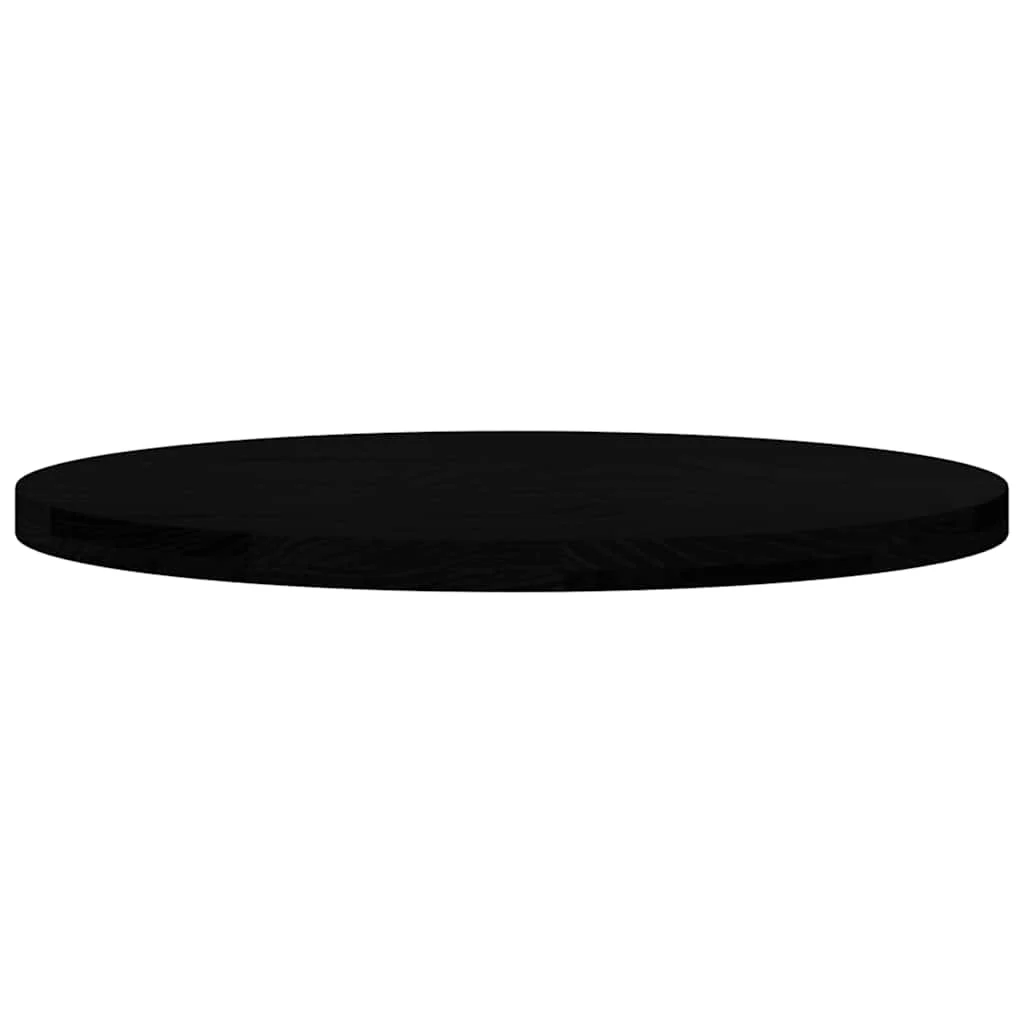 bordplade 80x40x4 cm massivt egetræ oval mørkebrun - Image 5