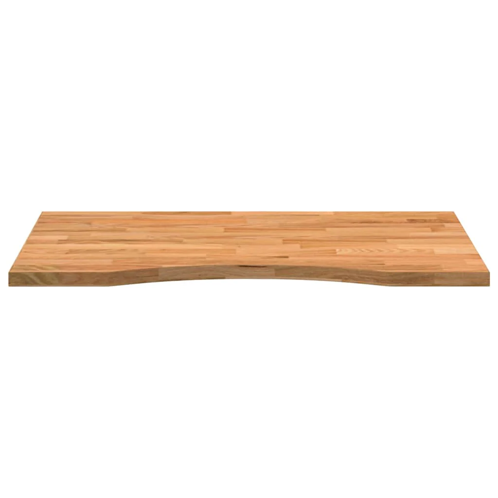 bordplade 80x50x2,5 cm massivt egetræ rektangulær lysebrun - Image 5