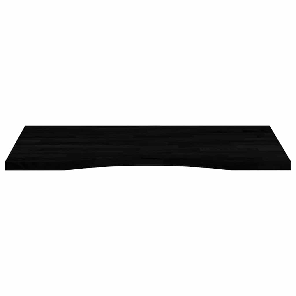 bordplade 80x50x2,5 cm massivt egetræ rektangulær mørkebrun - Image 5