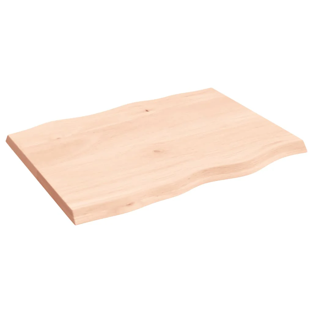 bordplade 80x60x(2-4)cm naturlig kant ubehandlet massivt træ - Image 4