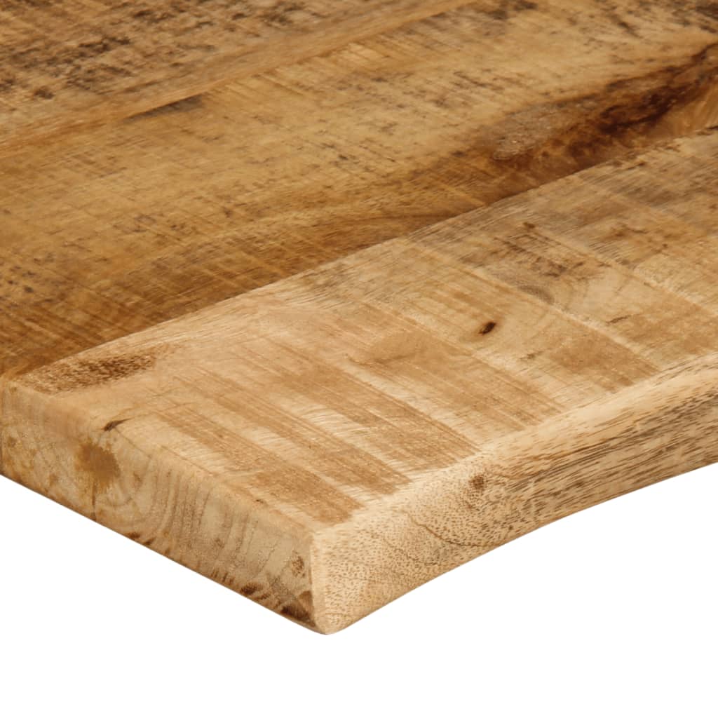 bordplade 80x60x2,5 cm naturlig kant massivt ru mangotræ - Image 7