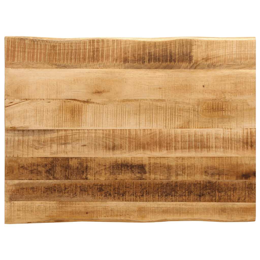 bordplade 80x60x2,5 cm naturlig kant massivt ru mangotræ