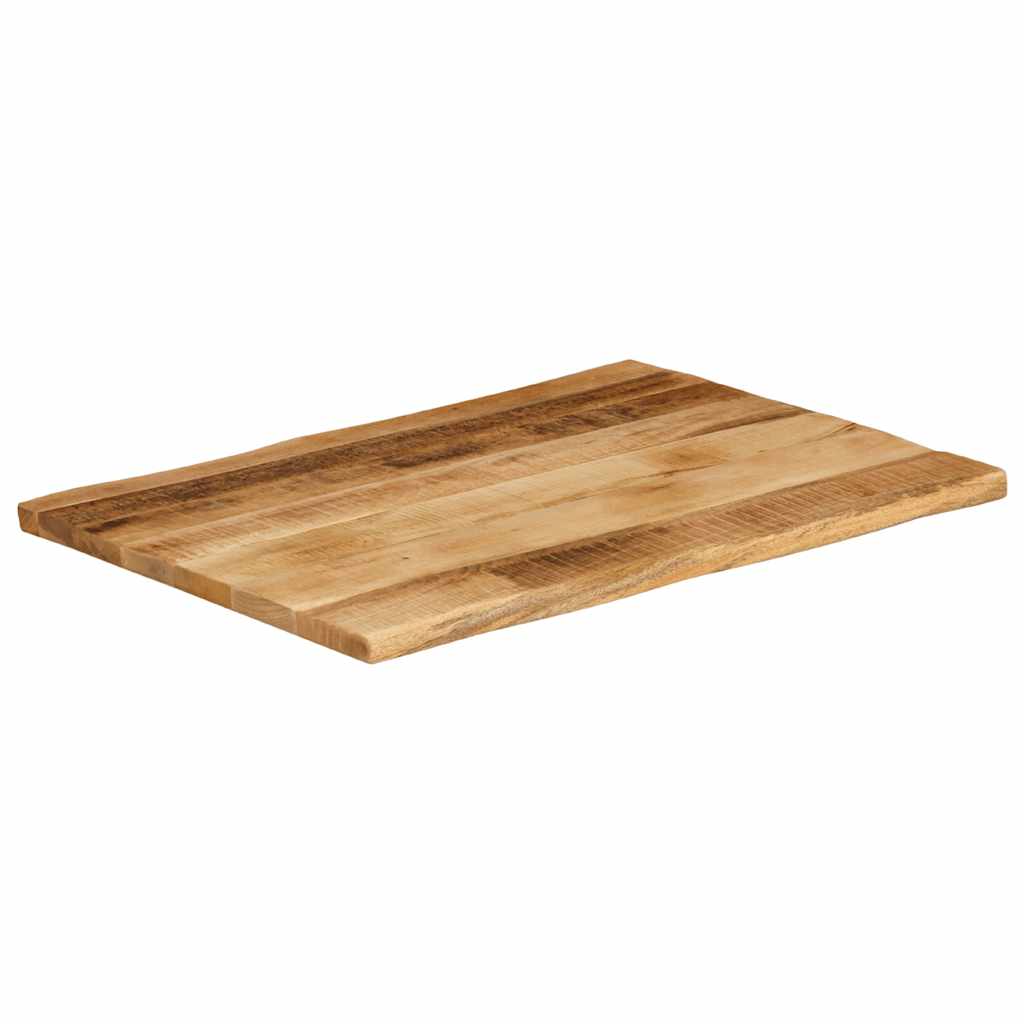 bordplade 80x60x2,5 cm naturlig kant massivt ru mangotræ - Image 2