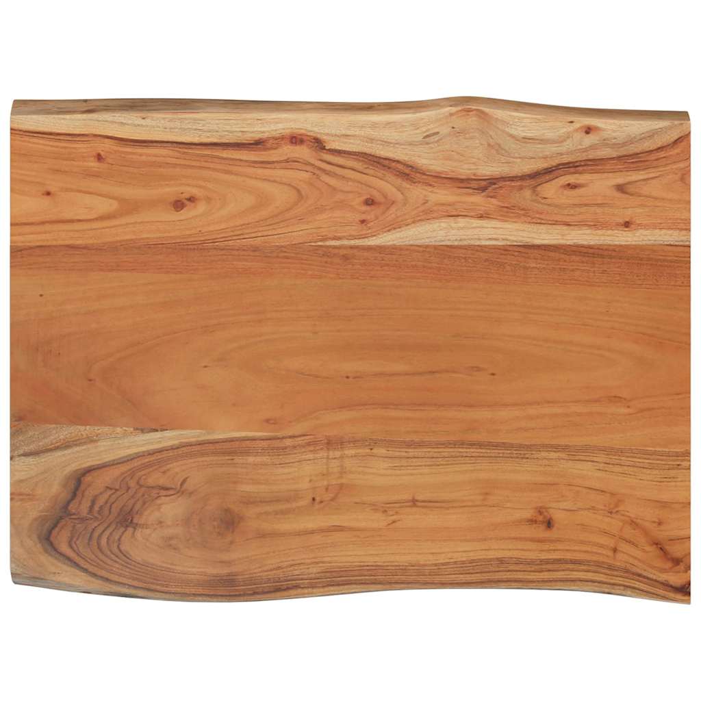 bordplade 80x60x2,5 cm rektangulær massivt akacietræ - Image 3