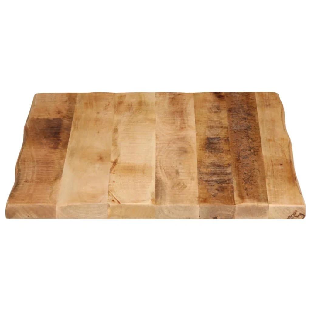 bordplade 80x60x3,8 cm naturlig kant massivt ru mangotræ - Image 4