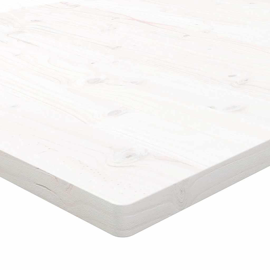 bordplade 80x80x2,5 cm firkantet massivt fyrretræ hvid - Image 6