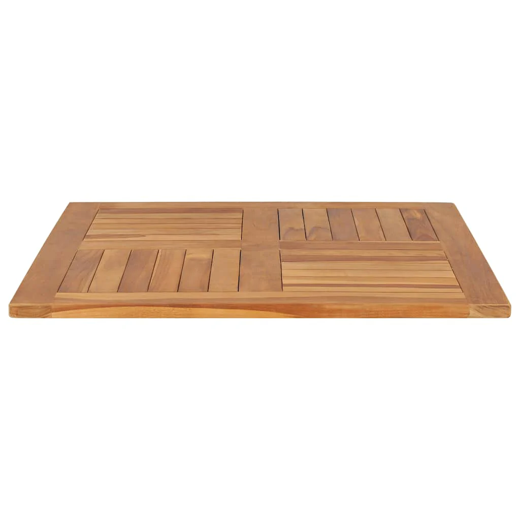bordplade 80x80x2,5 cm firkantet massivt teaktræ - Image 3