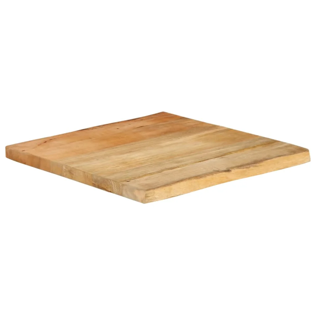 bordplade 80x80x2,5 cm naturlig kant massivt mangotræ - Image 2
