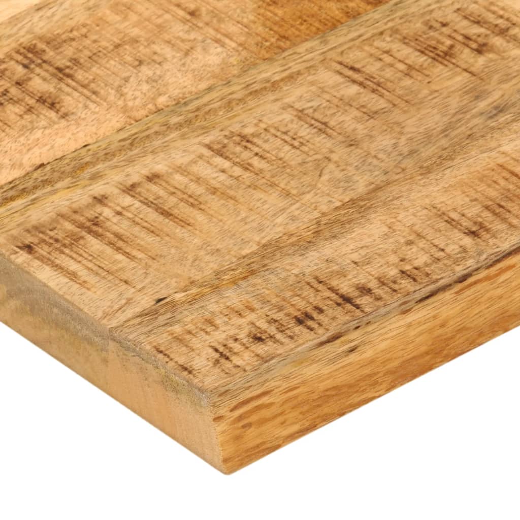 bordplade 80x80x2,5 cm naturlig kant massivt ru mangotræ - Image 6