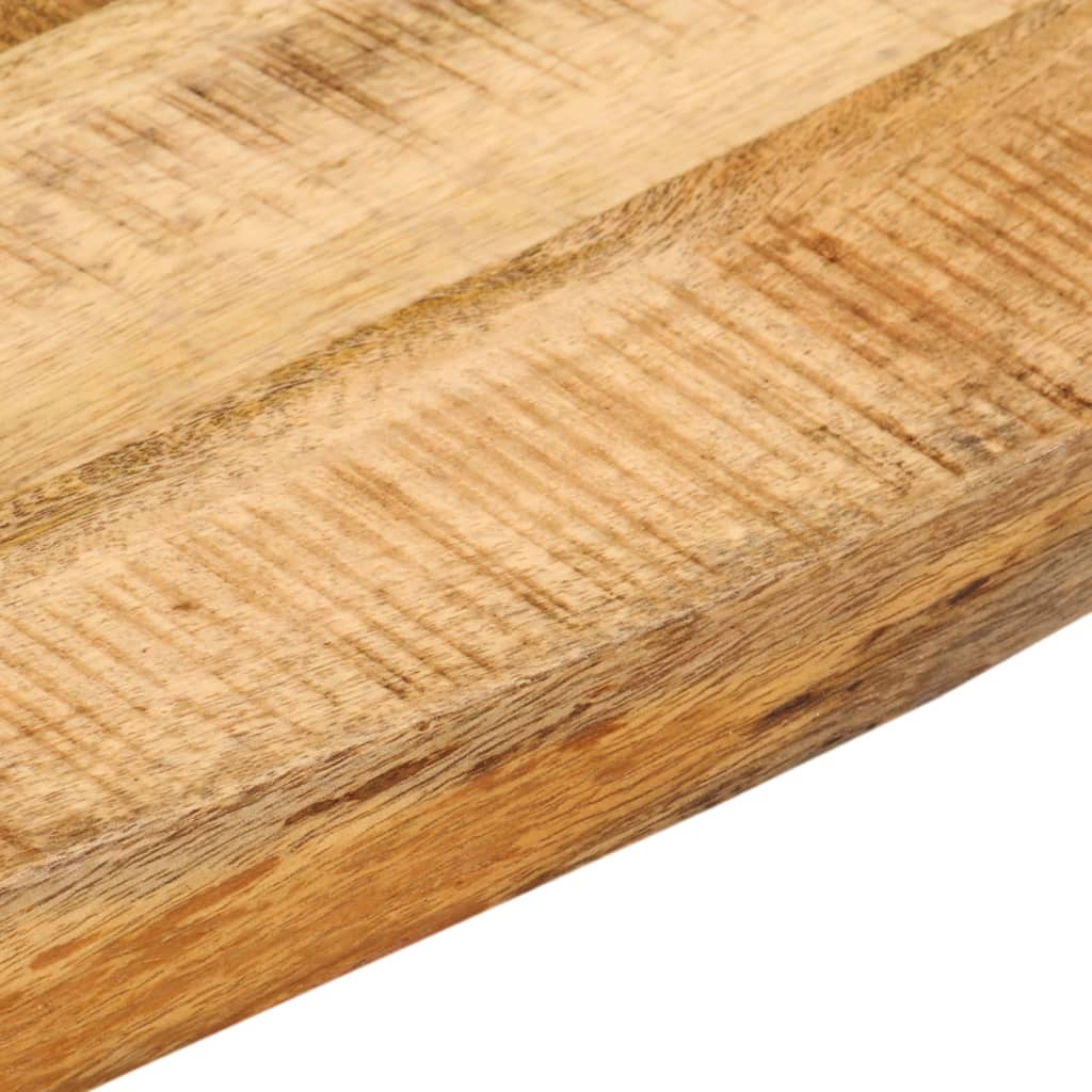 bordplade 80x80x2,5 cm naturlig kant massivt ru mangotræ - Image 7