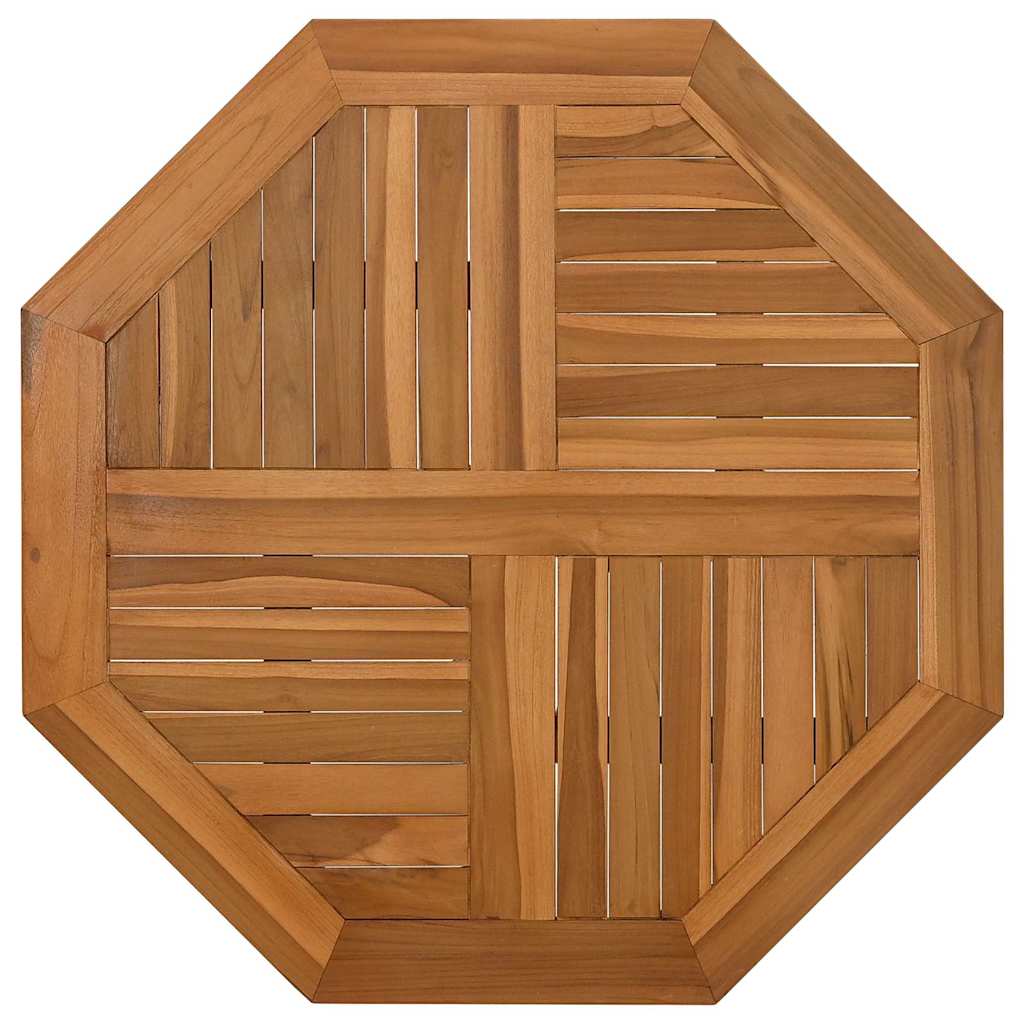 bordplade 80x80x2,5 cm ottekantet massivt teaktræ - Image 2