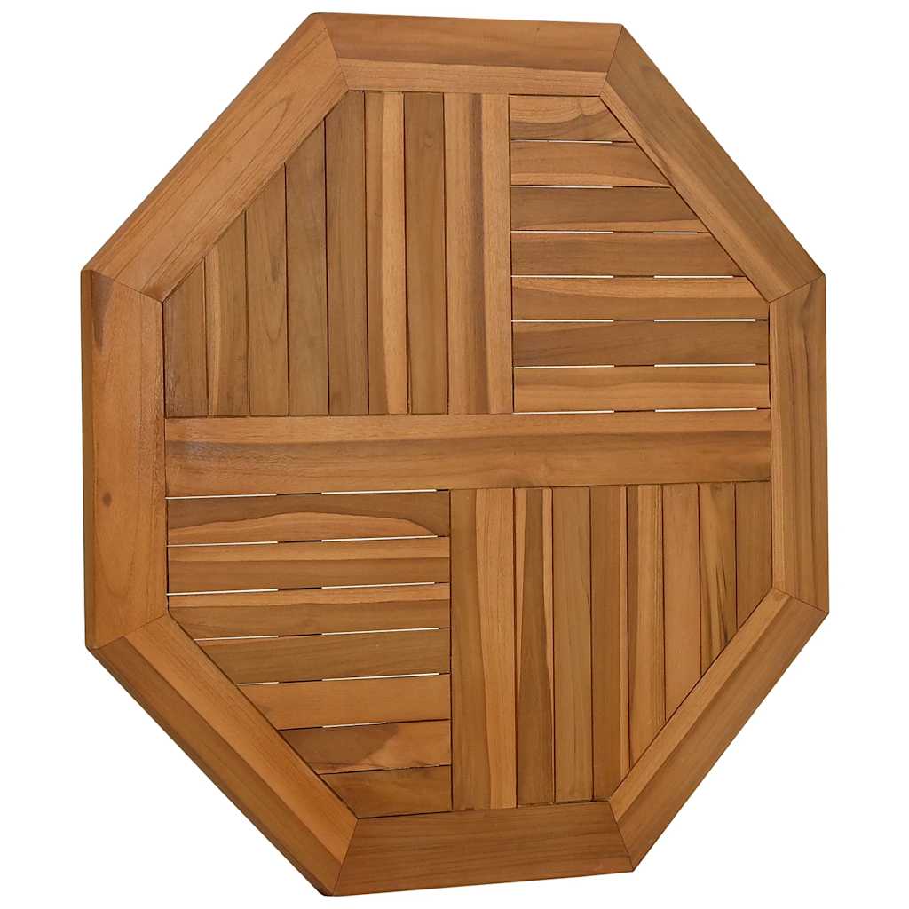 bordplade 80x80x2,5 cm ottekantet massivt teaktræ - Image 3