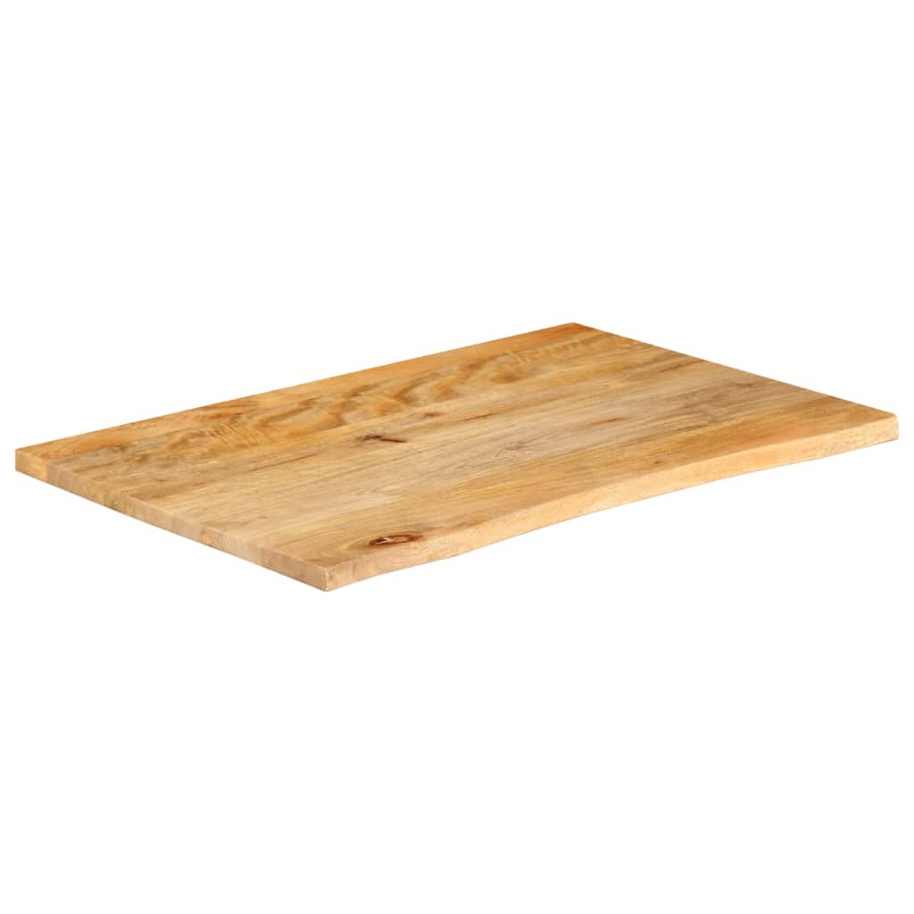 bordplade 90x60x3,8 cm naturlig kant massivt mangotræ - Image 2