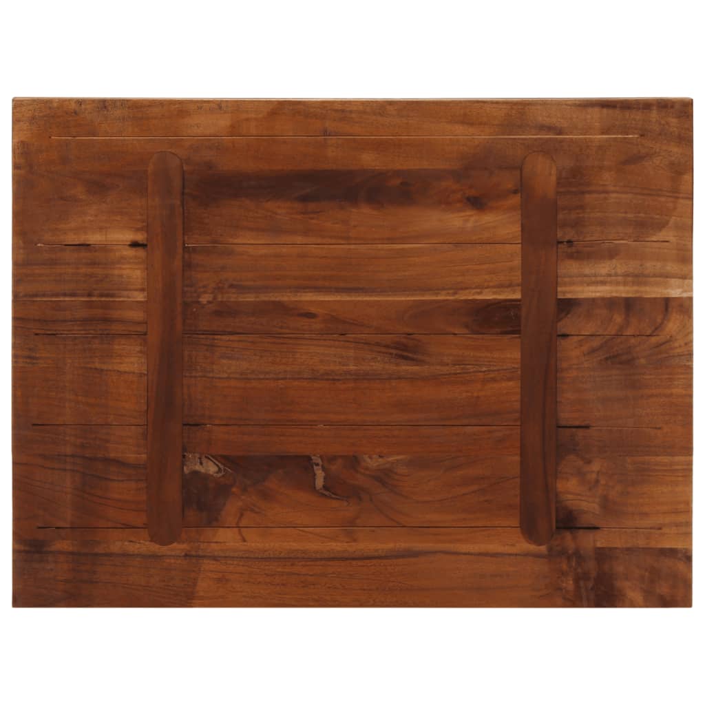 bordplade 90x70x1,5 cm rektangulær massivt genbrugstræ - Image 5