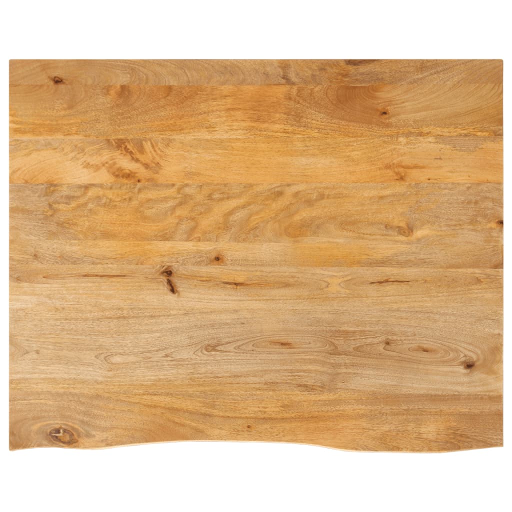 bordplade 90x80x2,5 cm naturlig kant massivt mangotræ