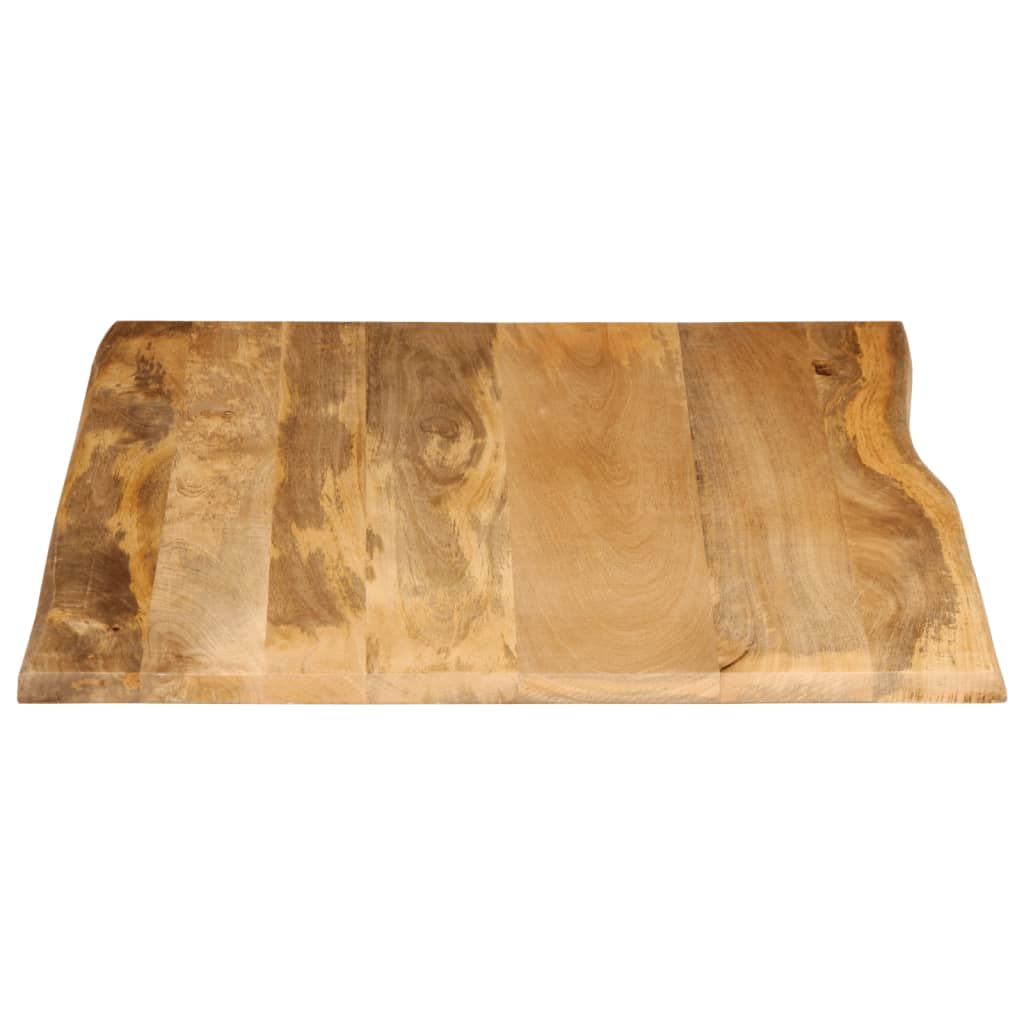 bordplade 90x80x2,5 cm naturlig kant massivt mangotræ - Image 4