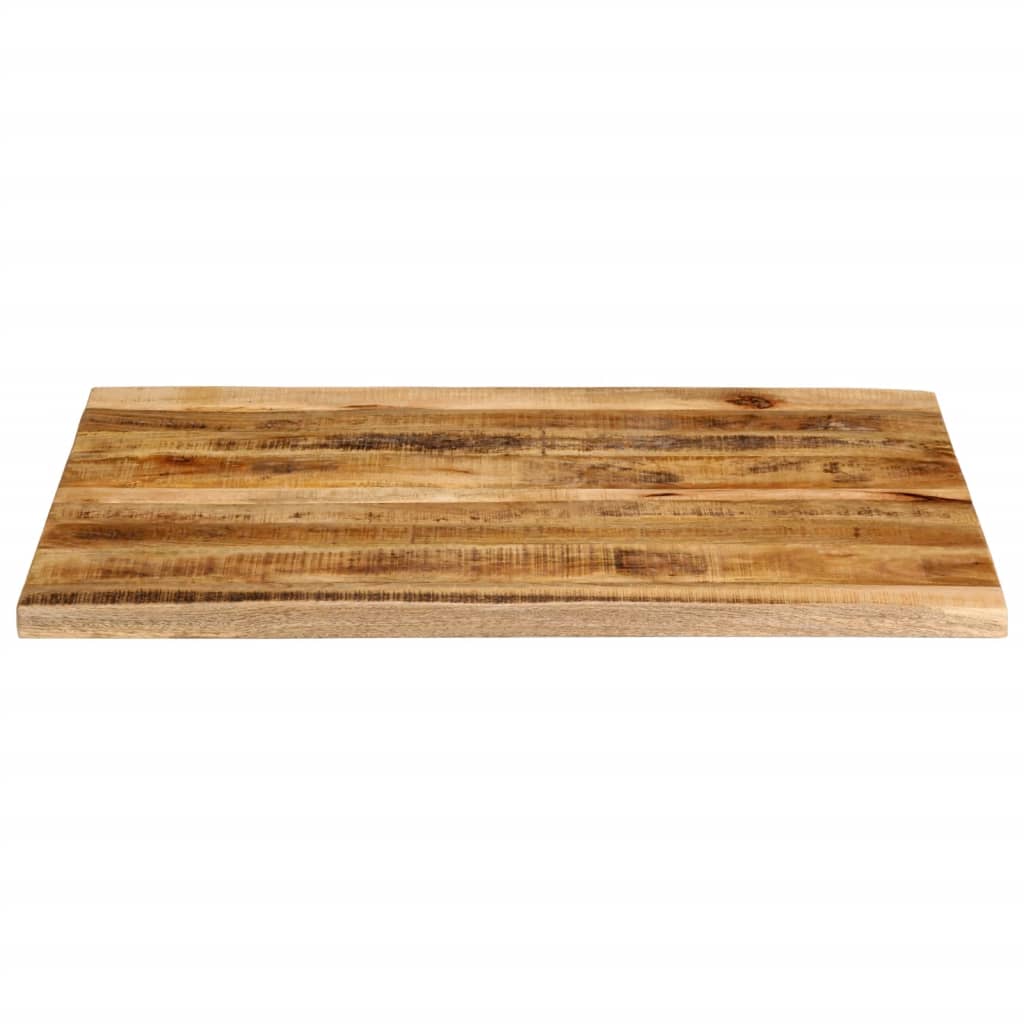 bordplade 90x80x2,5 cm naturlig kant massivt ru mangotræ - Image 3