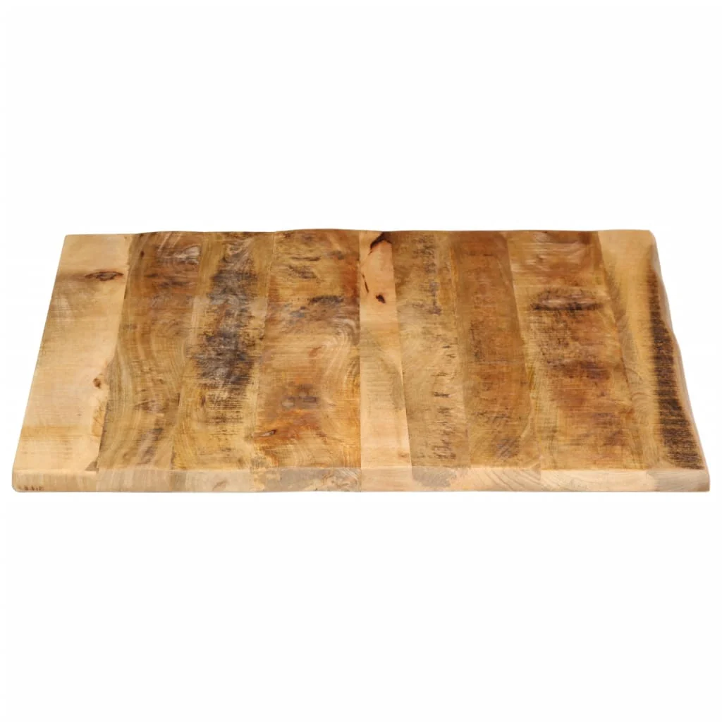 bordplade 90x80x2,5 cm naturlig kant massivt ru mangotræ - Image 4