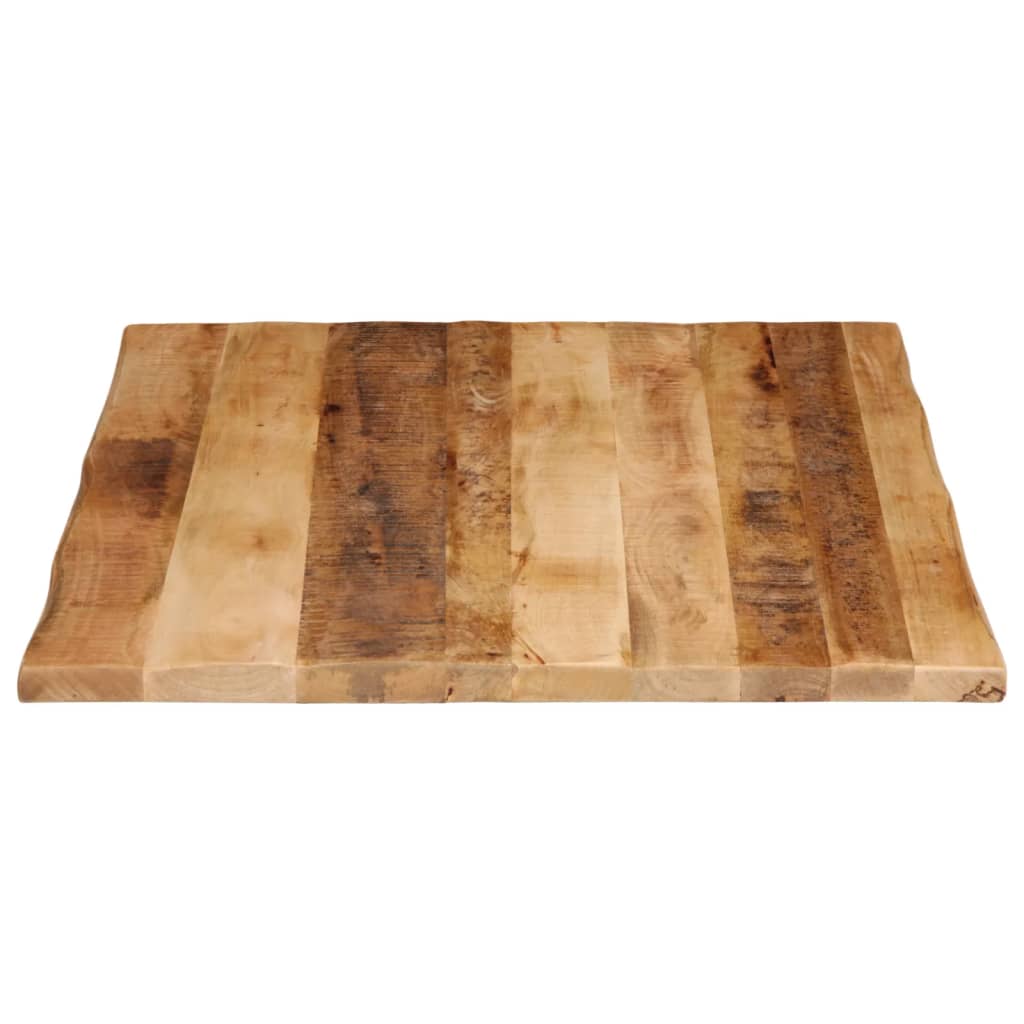 bordplade 90x80x2,5 cm naturlig kant massivt ru mangotræ - Image 4