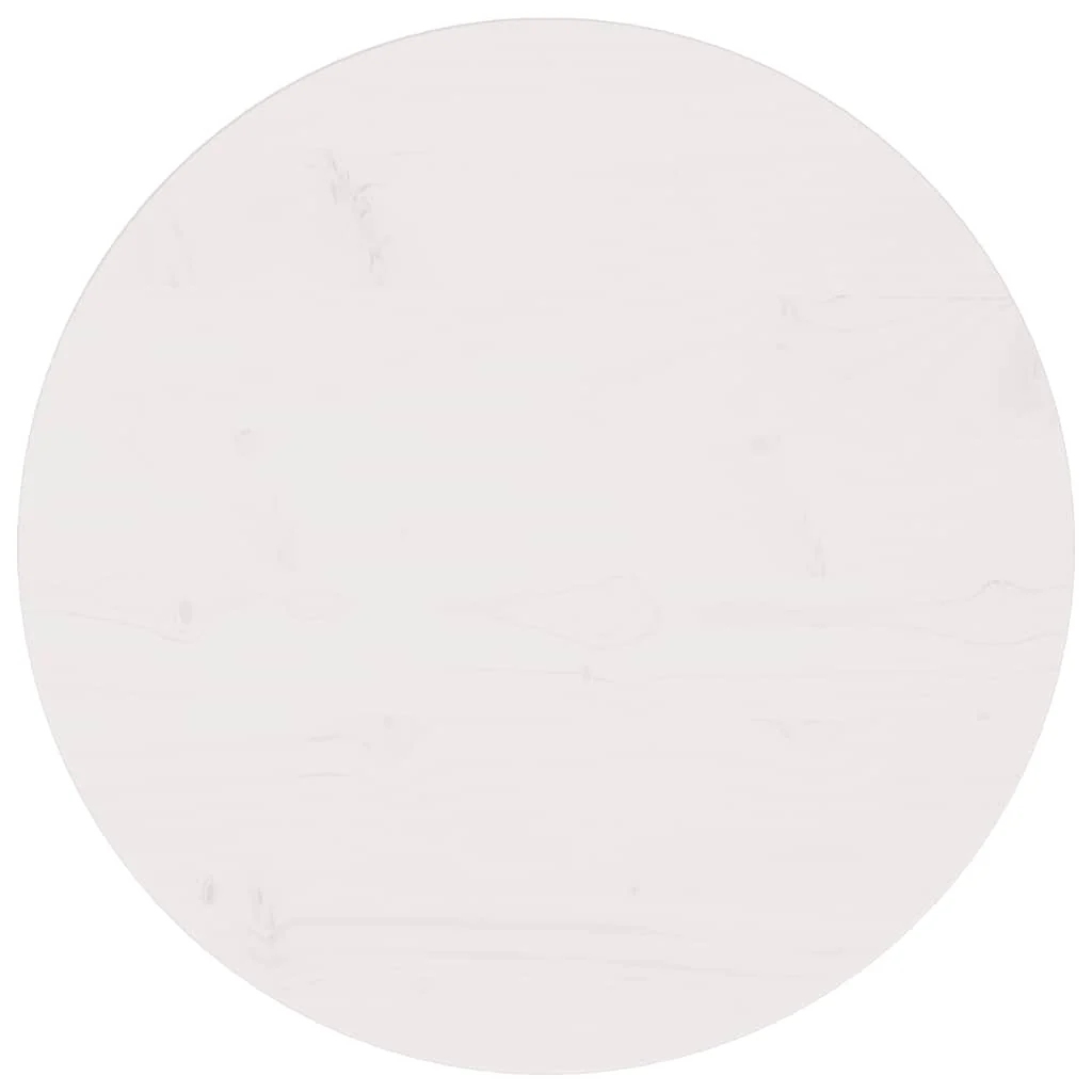 bordplade hvid Ø60x2,5 cm massivt fyrretræ