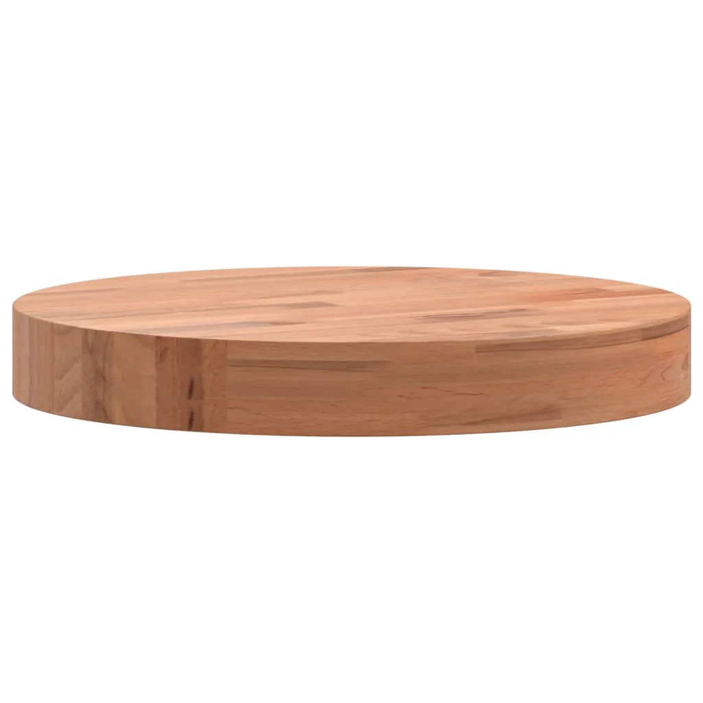 bordplade Ø30x4 cm rund massivt bøgetræ - Image 5