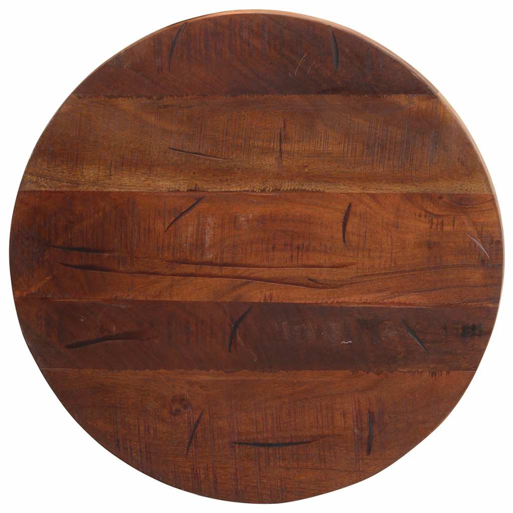bordplade Ø40x3,8 cm rund massivt genbrugstræ - Image 2