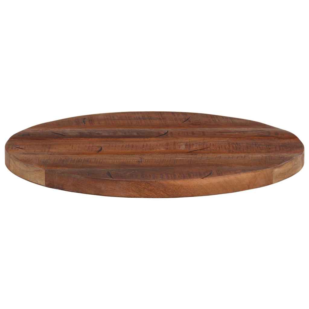 bordplade Ø40x3,8 cm rund massivt genbrugstræ - Image 3