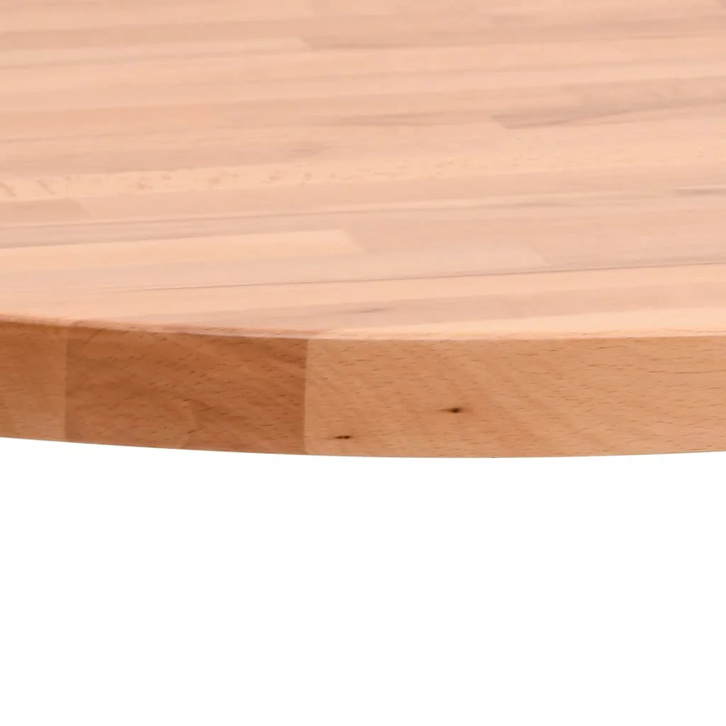 bordplade Ø50x2,5 cm rund massivt bøgetræ - Image 3