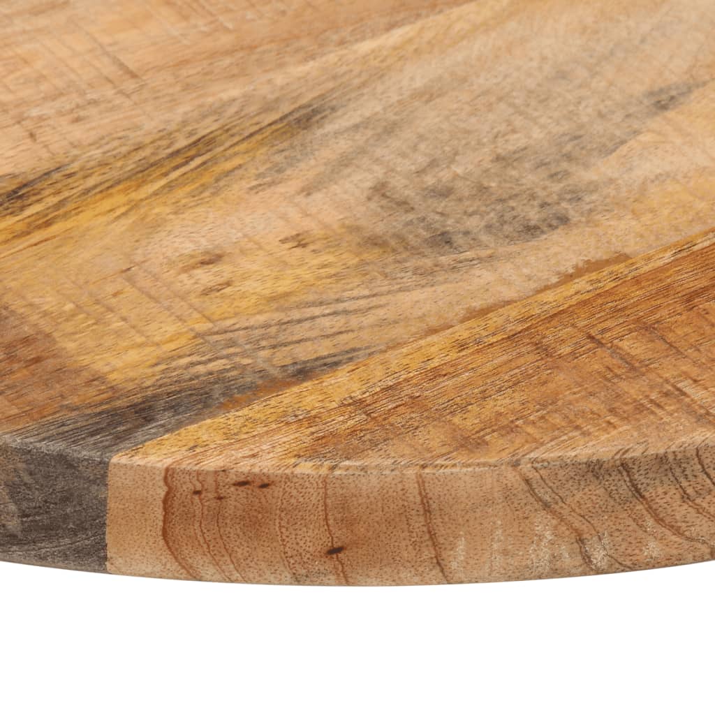 bordplade Ø50x3,8 cm rund massivt ru mangotræ - Image 6