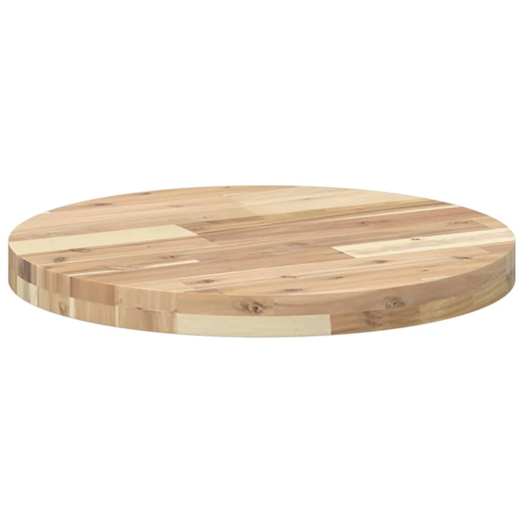 bordplade Ø50x4 cm rund massivt akacietræ - Image 7