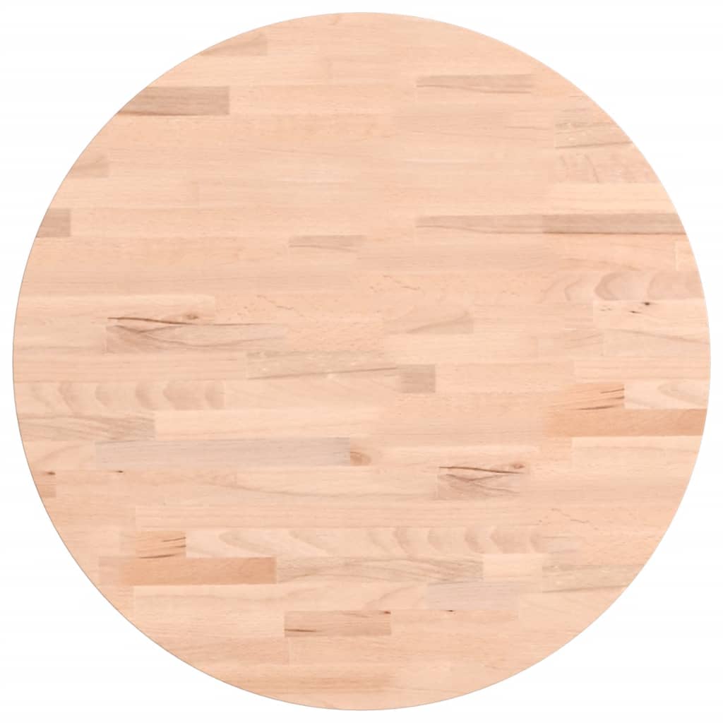 bordplade Ø50x4 cm rund massivt bøgetræ - Image 2