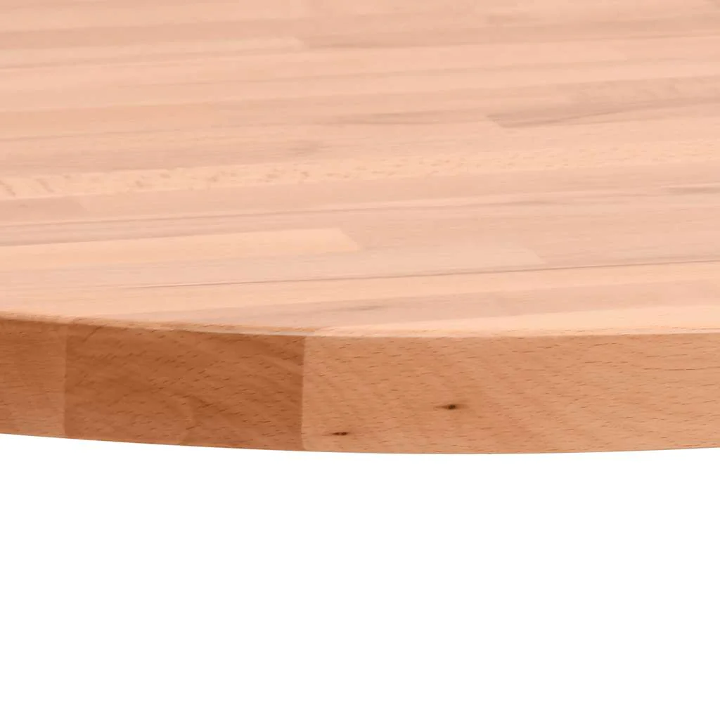 bordplade Ø50x4 cm rund massivt bøgetræ - Image 4