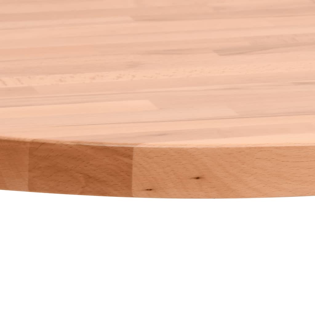 bordplade Ø60x1,5 cm rund massivt bøgetræ - Image 3