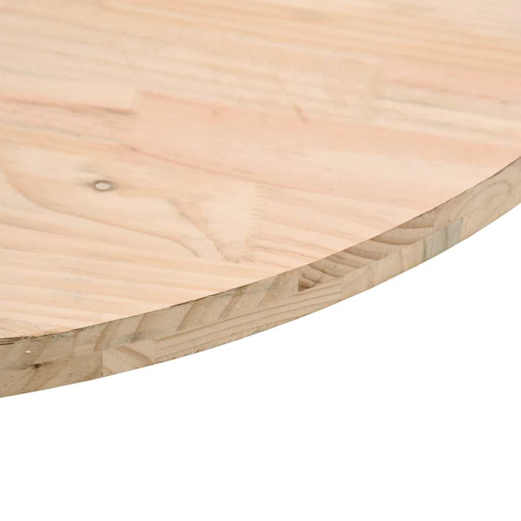 bordplade Ø60x3 cm rund massivt fyrretræ - Image 6